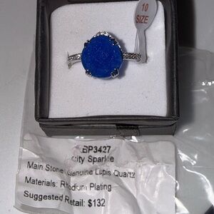 Blue Lapis Quartz Ring